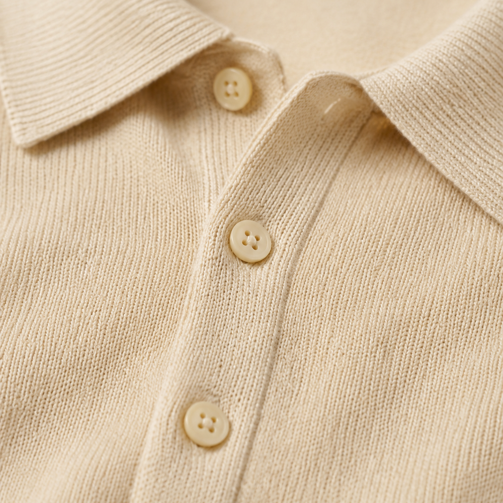 The Hawksley knit and label detail - Ecru